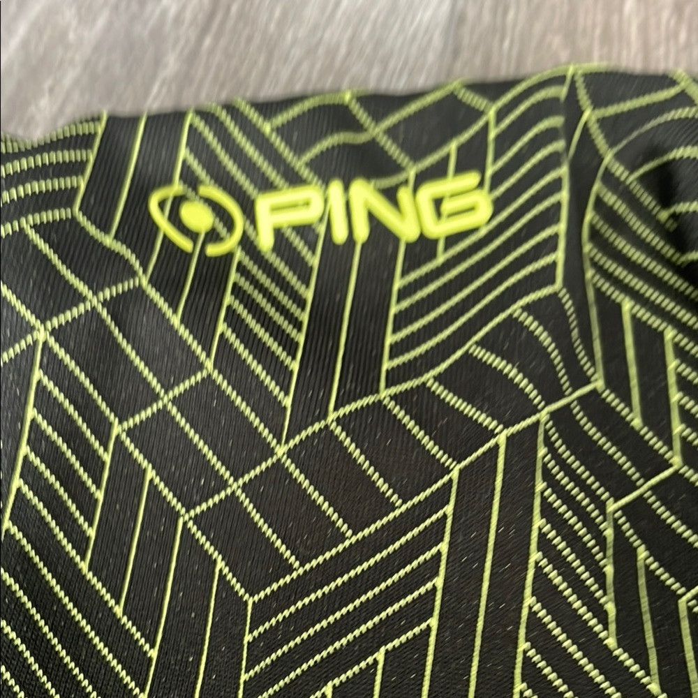 Geometric Pattern Golf polo - Green - Picture 4 of 4